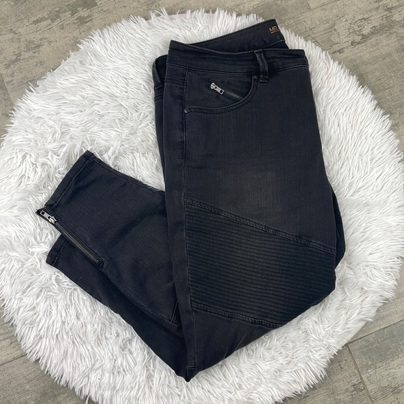 SEVEN7 MELISSA MCCARTHY Pencil faded black Moto Jeans. Size 18w - Picture 3 of 12
